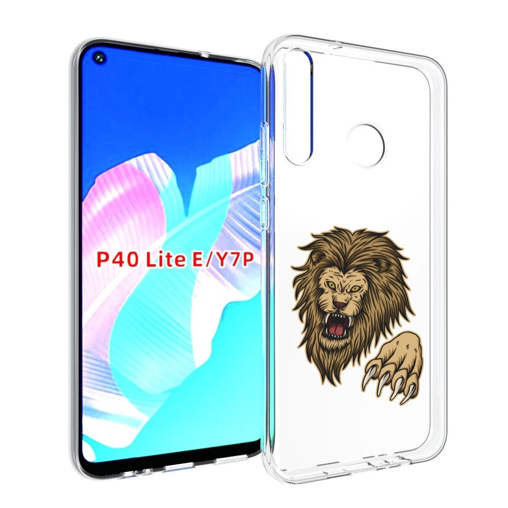 

Чехол бампер MyPads Лев-завоеватель мужской для Huawei P40 Lite, Прозрачный, Tocco