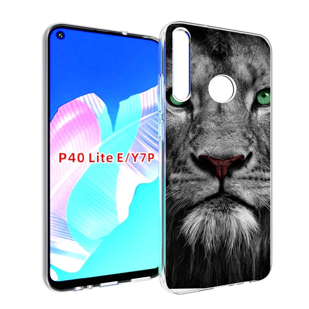 

Чехол бампер MyPads Лев-зеленоглазый мужской для Huawei P40 Lite, Прозрачный, Tocco