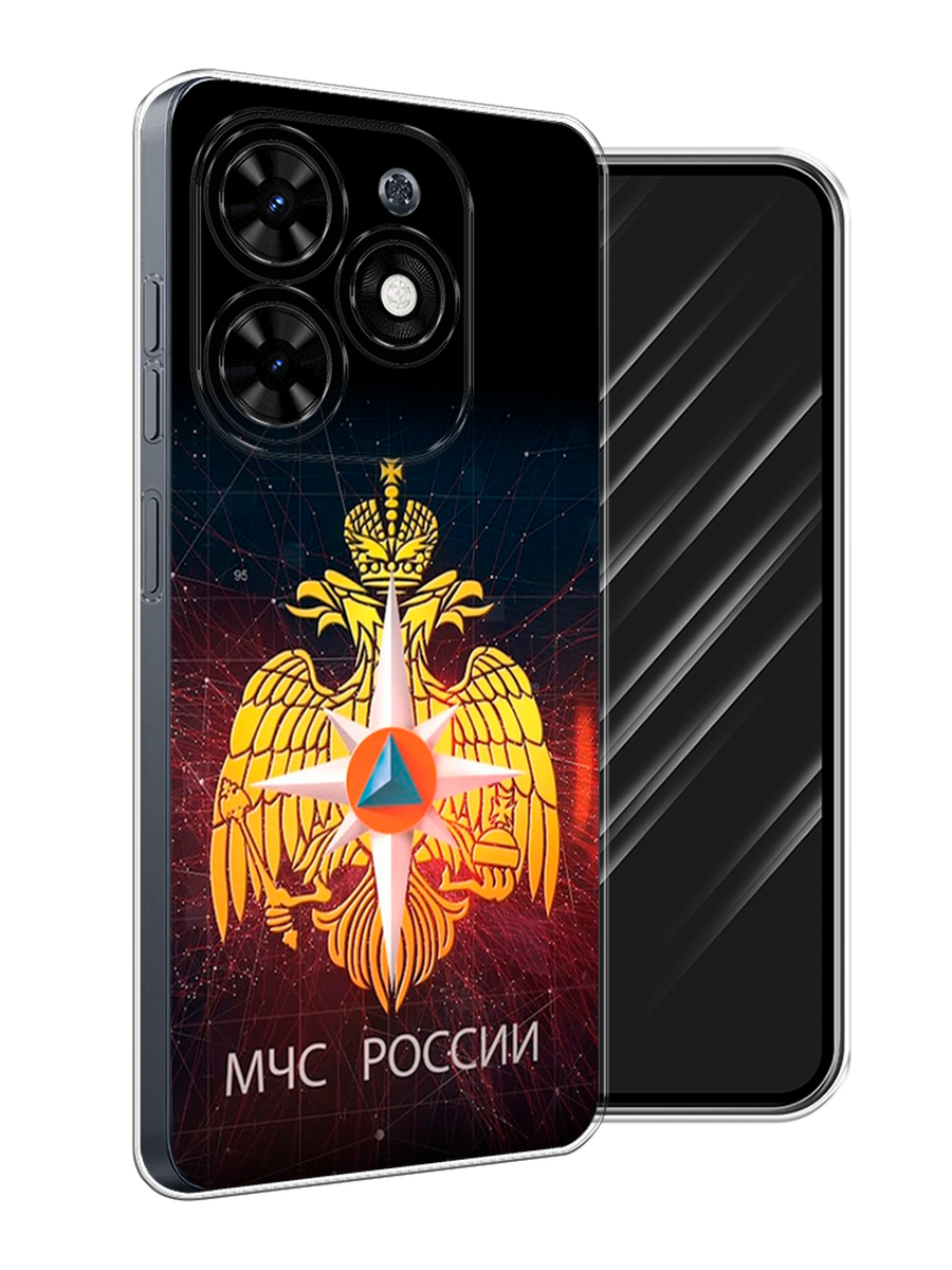 

Чехол Awog на Tecno Spark Go 2024 "МЧС России", Черный;желтый;красный, 304650-1