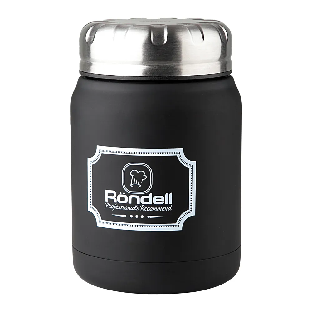 

Термос для еды Rondell Picnic RDS-942 (BK) 0,5л, Black, Серебристый;черный, Picnic