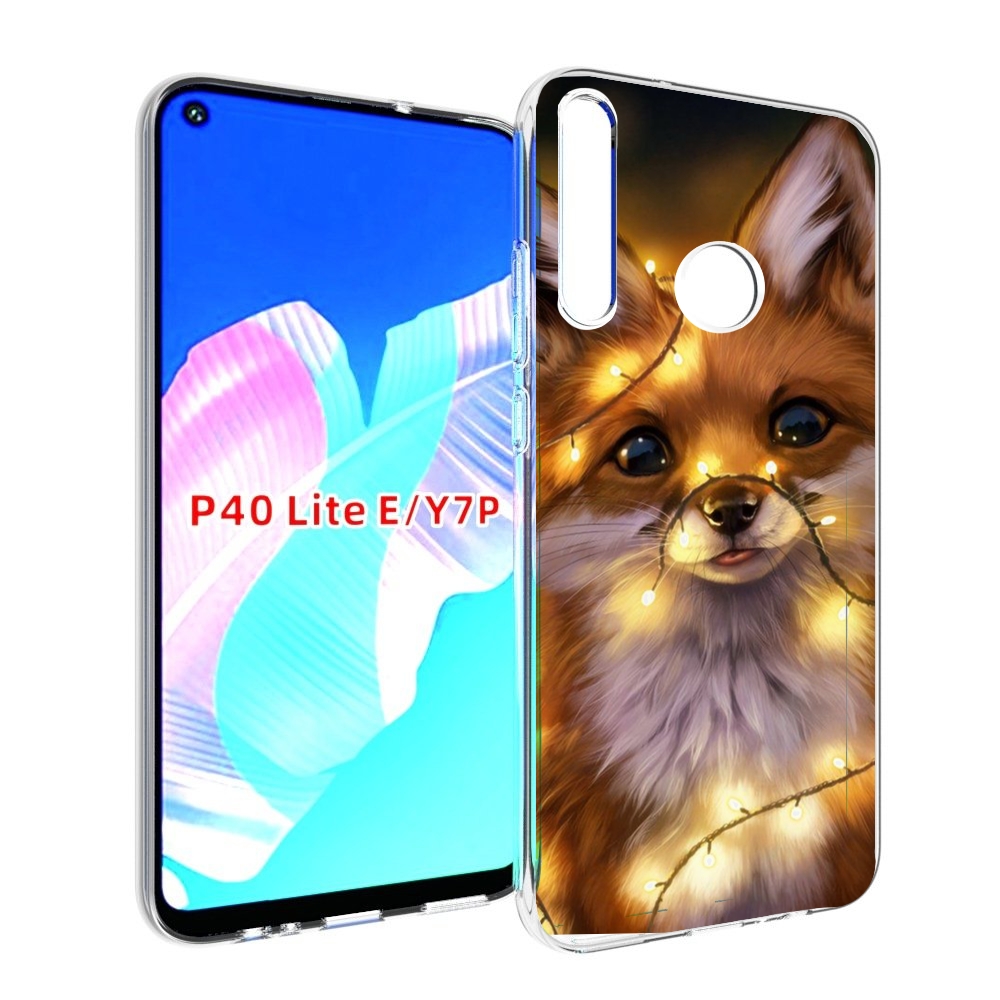 Чехол бампер MyPads Лисенок-в-гирлянде для Huawei P40 Lite E