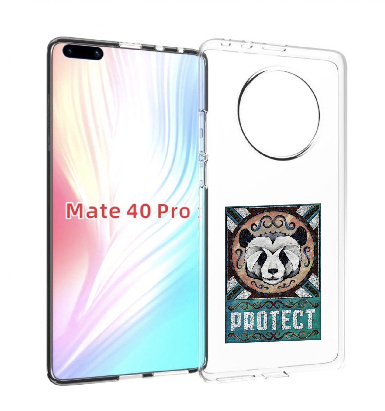 

Чехол MyPads защита панды для Huawei Mate 40 Pro (NOH-NX9), Прозрачный, Tocco