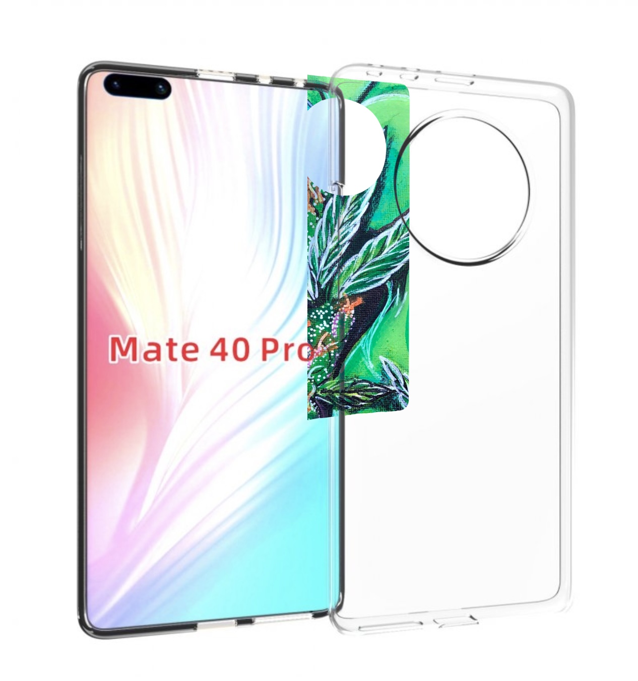 Чехол MyPads зеленая девушка для Huawei Mate 40 Pro (NOH-NX9)