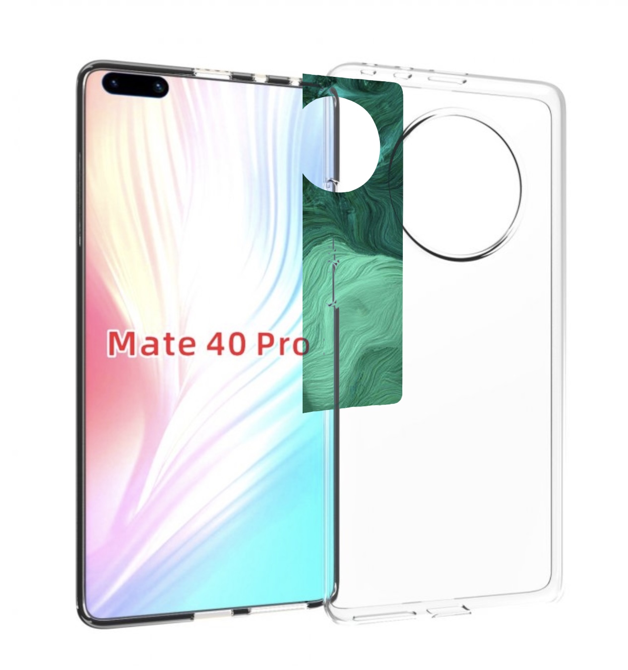 

Чехол MyPads зеленые нити для Huawei Mate 40 Pro (NOH-NX9), Прозрачный, Tocco
