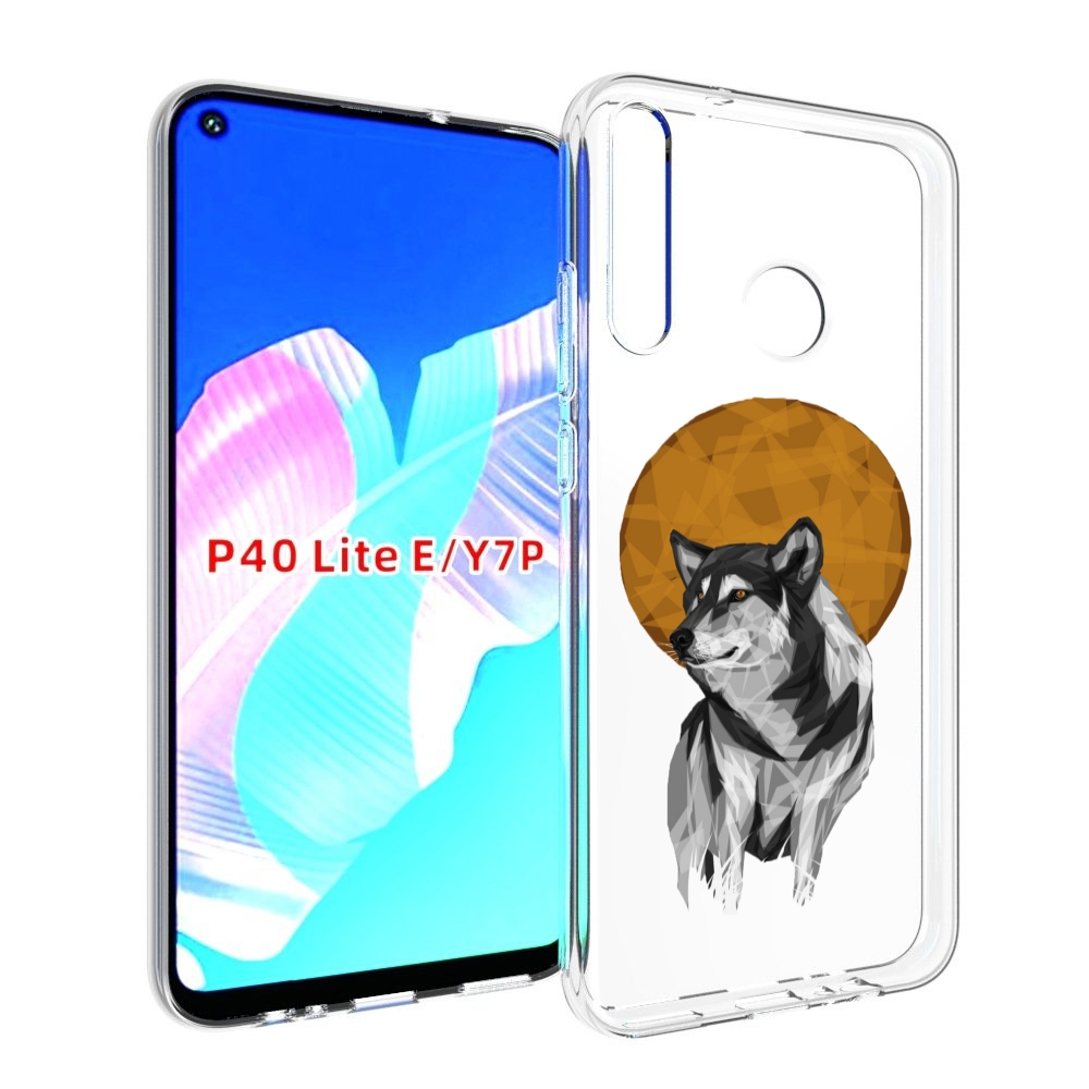 

Чехол бампер MyPads Лунный волк для Huawei P40 Lite E, Прозрачный, Tocco