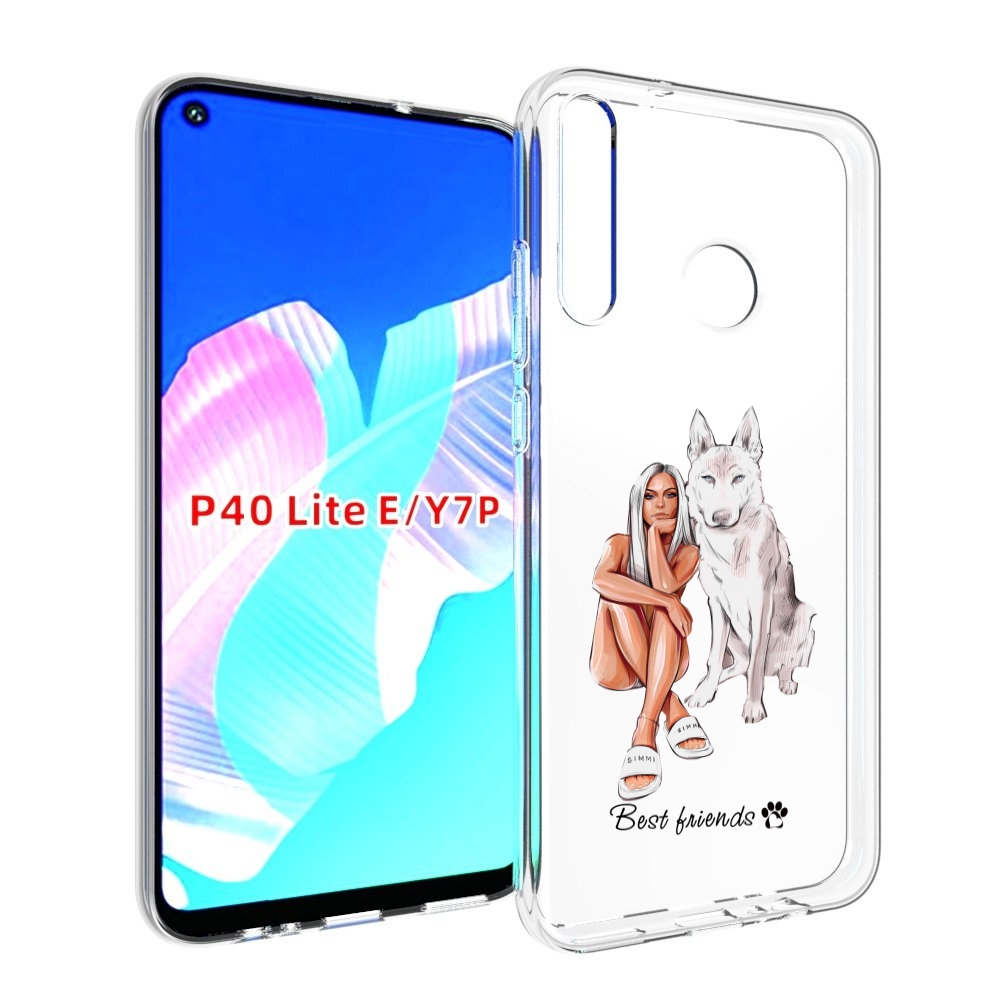 

Чехол бампер MyPads Лучшие-друзья для Huawei P40 Lite E, Прозрачный, Tocco