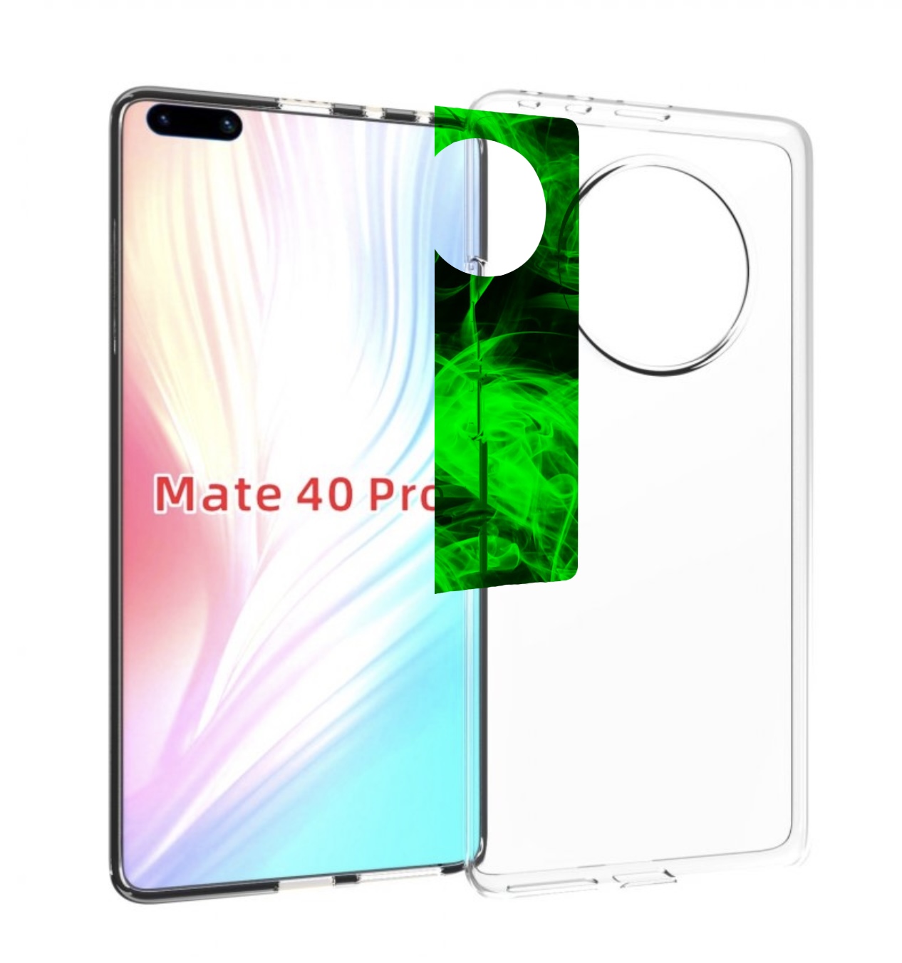 

Чехол MyPads зеленый-дымок для Huawei Mate 40 Pro (NOH-NX9), Прозрачный, Tocco