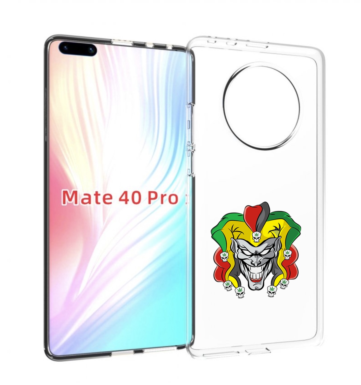 

Чехол MyPads злодей-клоун для Huawei Mate 40 Pro (NOH-NX9), Прозрачный, Tocco