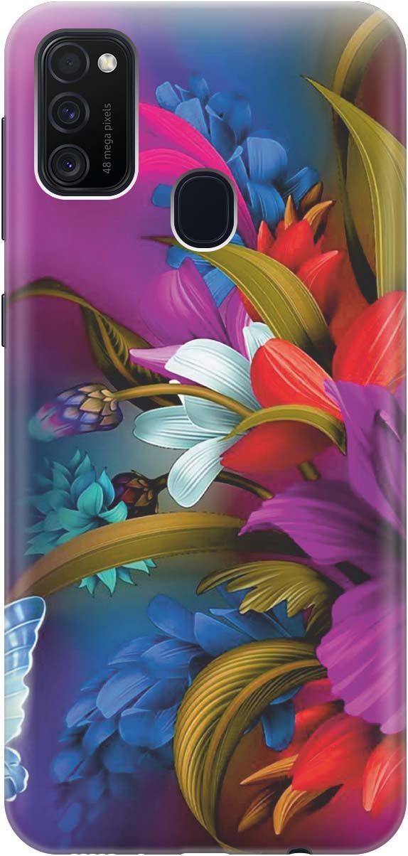 

Чехол на Samsung Galaxy M21/M30s с принтом "Фантастические цветы", Зеленый;красный, 287