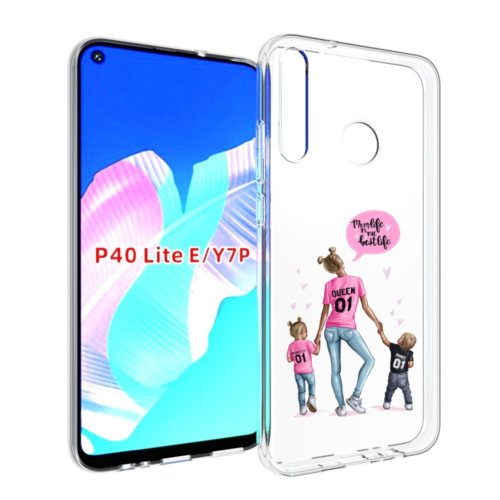 

Чехол бампер MyPads Мама-королева женский для Huawei P40 Lite E, Прозрачный, Tocco