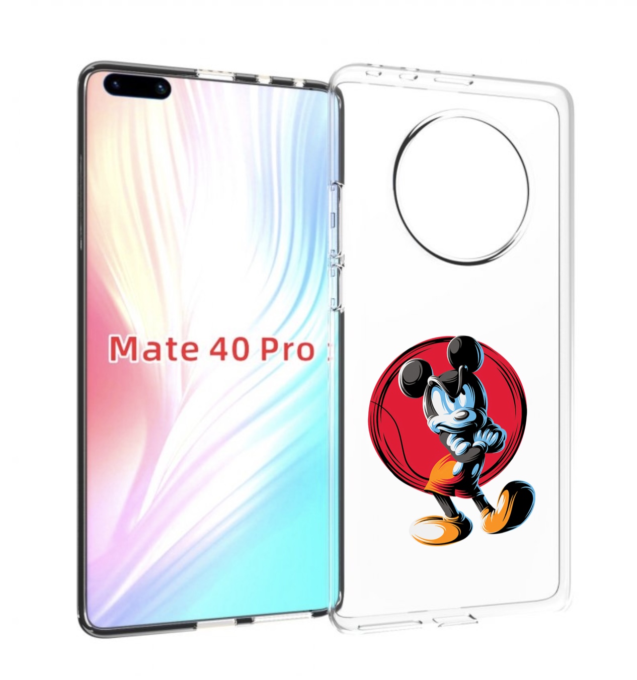 

Чехол MyPads злой-микки для Huawei Mate 40 Pro (NOH-NX9), Прозрачный, Tocco