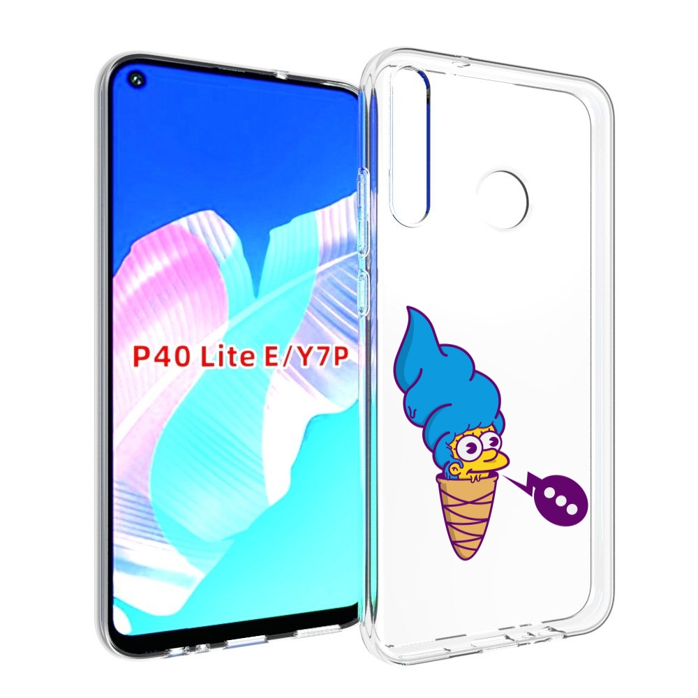 

Чехол бампер MyPads Мардж-рожок для Huawei P40 Lite E, Прозрачный, Tocco