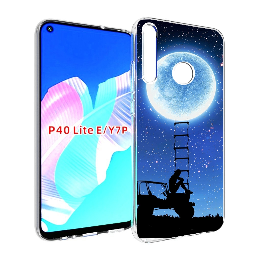 

Чехол бампер MyPads Машина-на-лун для Huawei P40 Lite E, Прозрачный, Tocco
