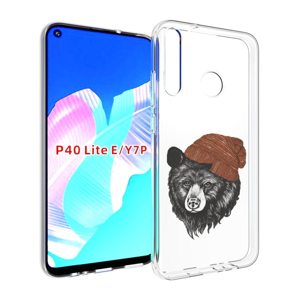 

Чехол бампер MyPads Медведь в шапке 2 для Huawei P40 Lite E, Прозрачный, Tocco