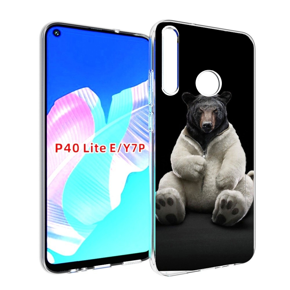 

Чехол бампер MyPads Медведь-бурый-белый для Huawei P40 Lite E, Прозрачный, Tocco