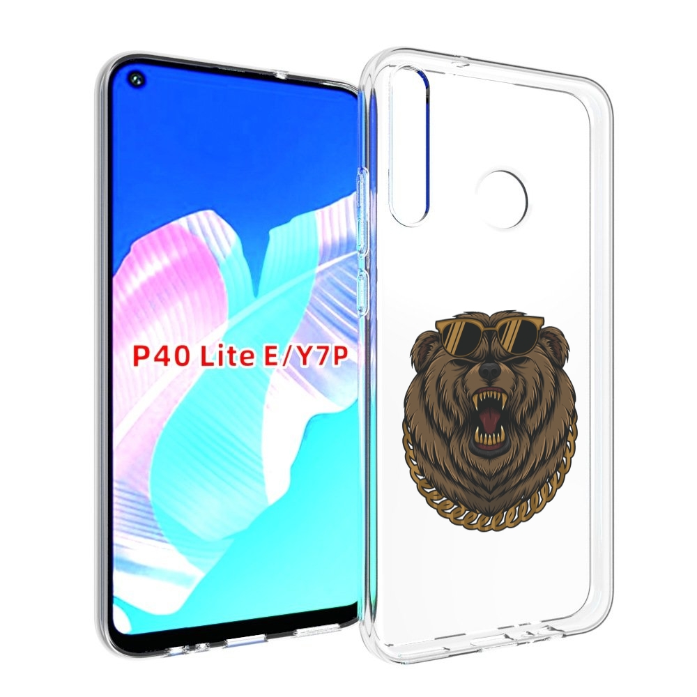 

Чехол бампер MyPads Медведь-в-очках-2 для Huawei P40 Lite E, Прозрачный, Tocco