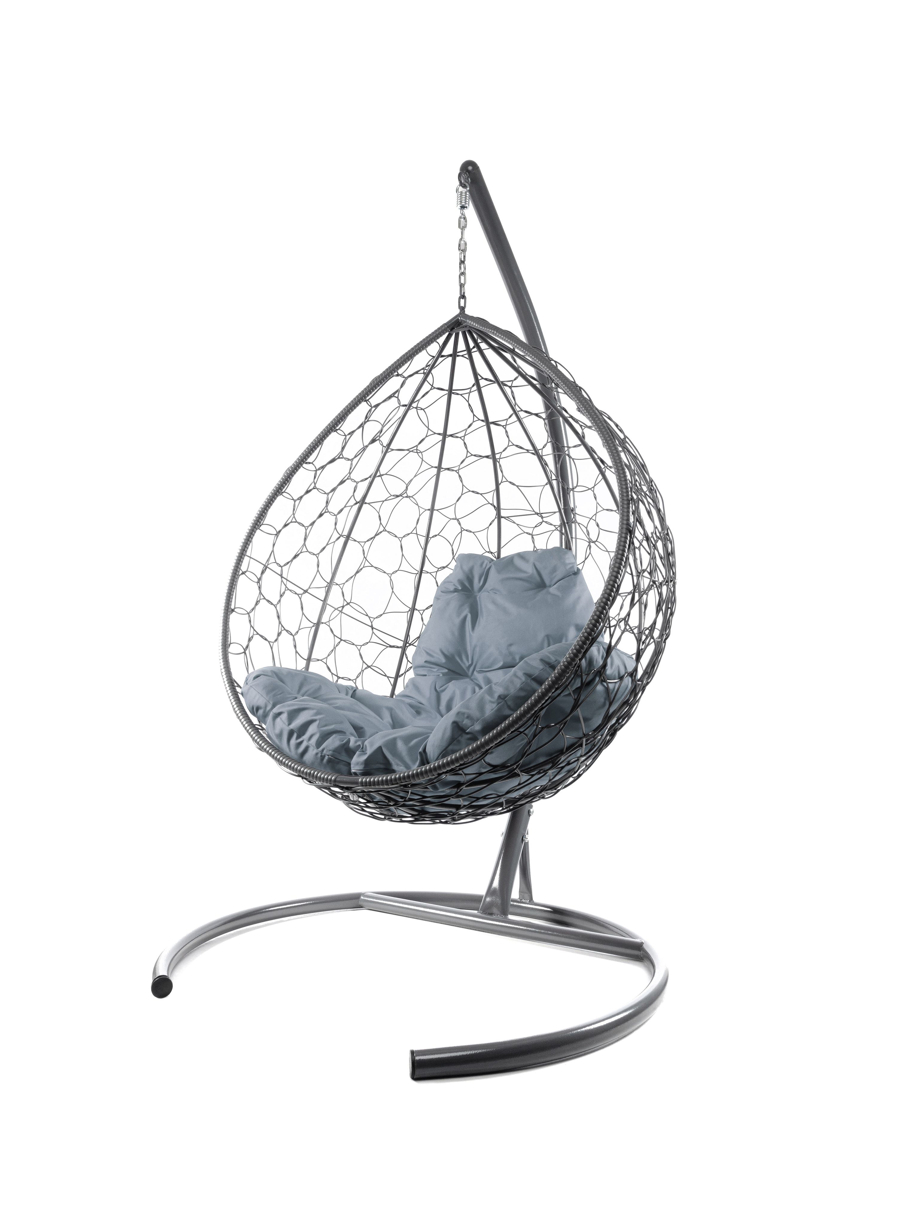 Подвесное кресло серое, ротанг 23071761 серая подушка