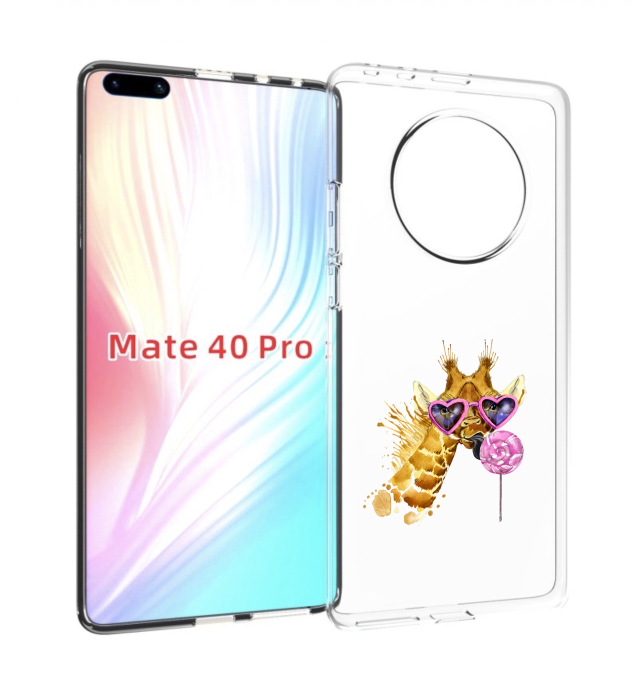 

Чехол MyPads акварельный жираф для Huawei Mate 40 Pro (NOH-NX9), Прозрачный, Tocco
