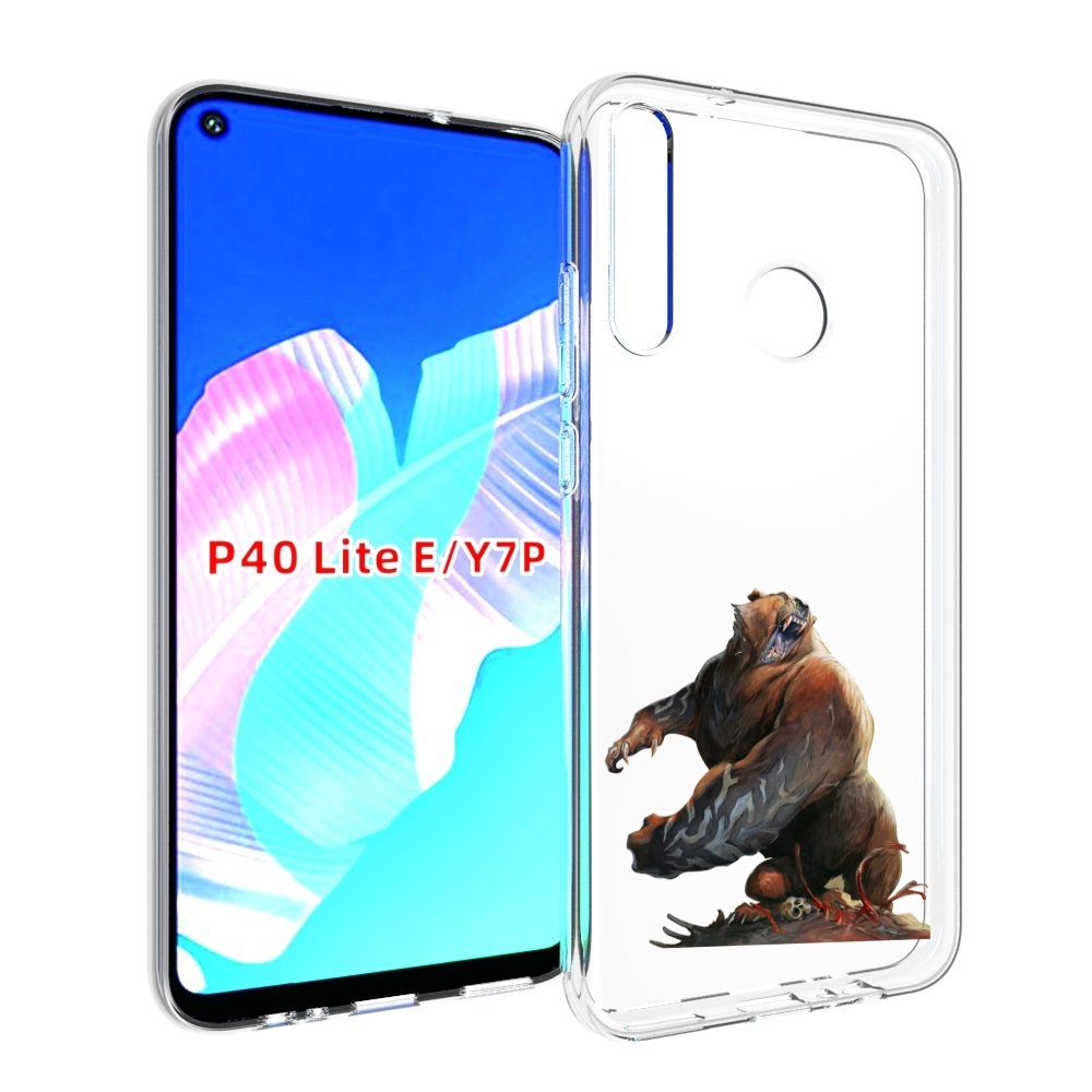 

Чехол бампер MyPads Медведь-жестокий для Huawei P40 Lite E, Прозрачный, Tocco