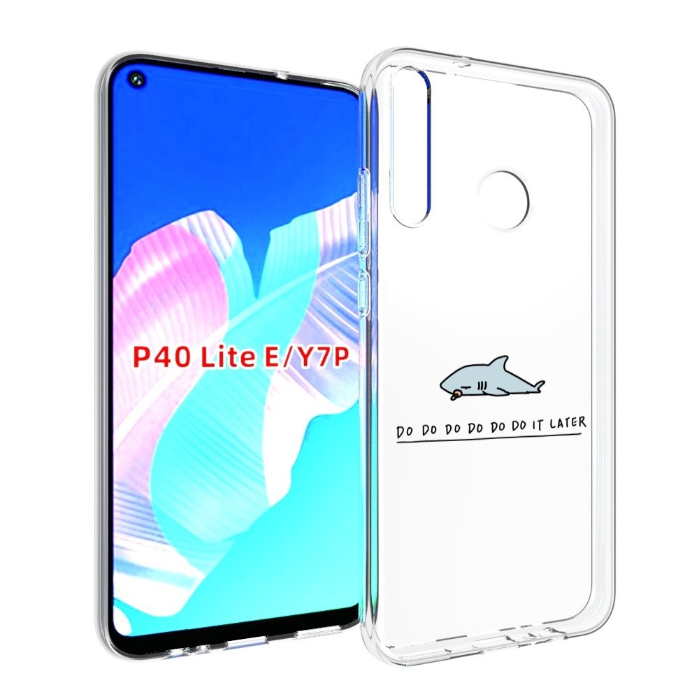 

Чехол бампер MyPads Мини-акула для Huawei P40 Lite E, Прозрачный, Tocco