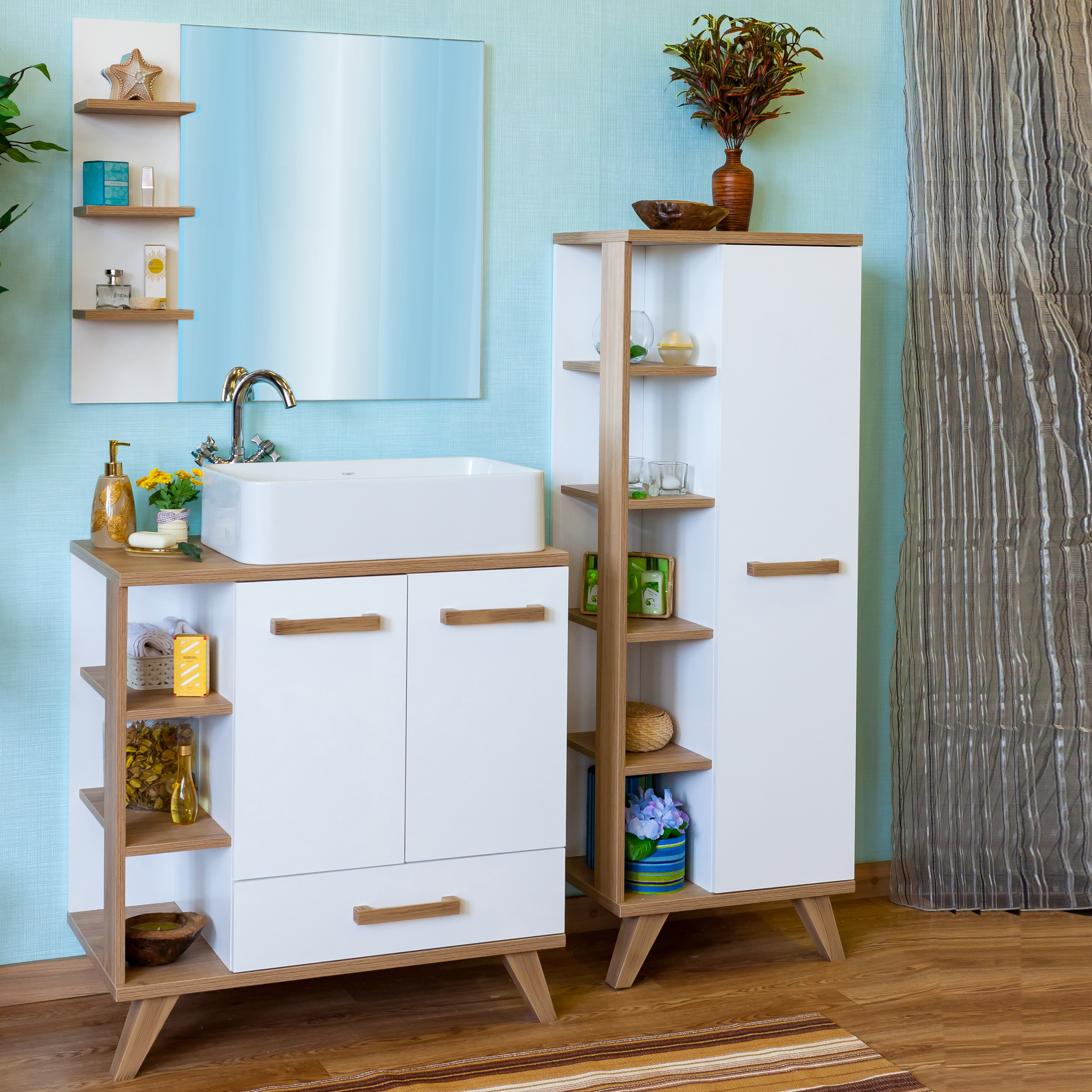 

Sanflor Мебель для ванной Sanflor Ингрид 80 вяз швейцарский, белый