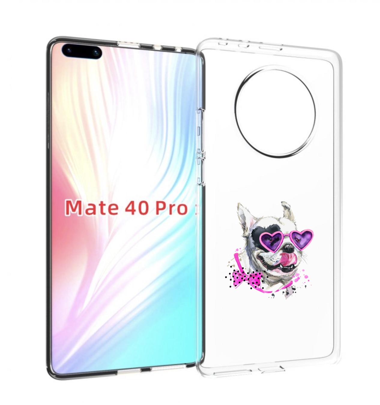 

Чехол MyPads акварельный пёс для Huawei Mate 40 Pro (NOH-NX9), Прозрачный, Tocco