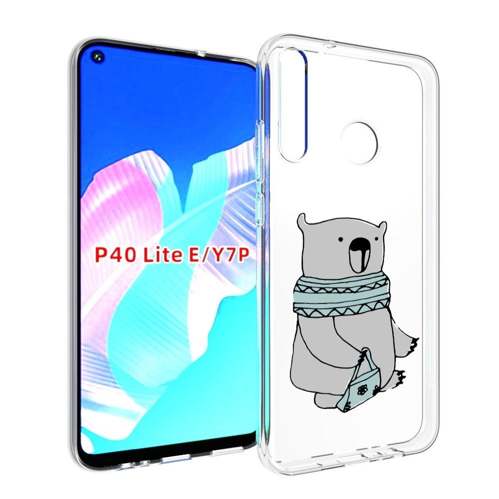 

Чехол бампер MyPads Модный медведь для Huawei P40 Lite E, Прозрачный, Tocco