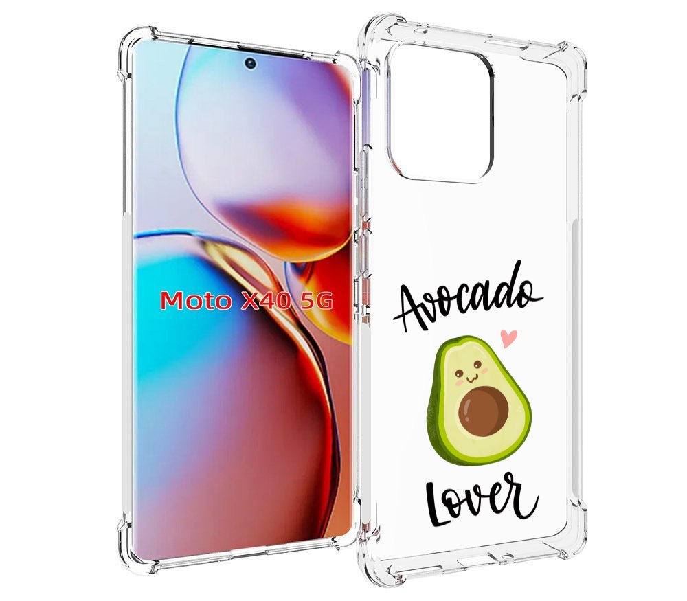 

Чехол MyPads Авокадо-любовь для Motorola Moto X40, Прозрачный, Tocco