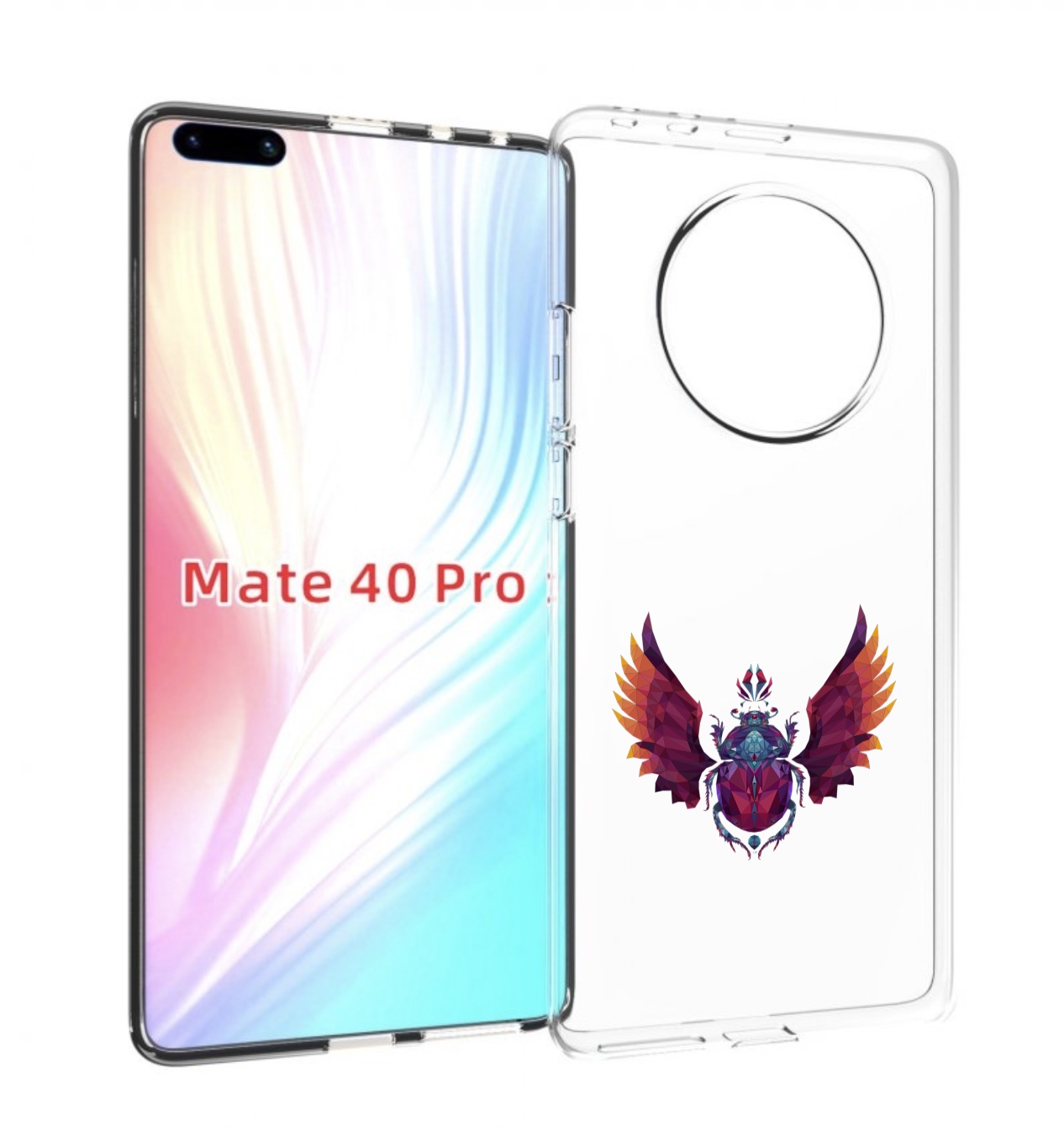 

Чехол MyPads алмазный скоробей для Huawei Mate 40 Pro (NOH-NX9), Прозрачный, Tocco