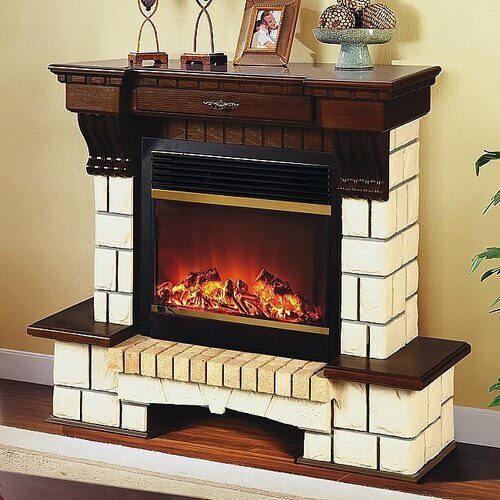 

Электрокамин Inter Flame Экстерион (темный дуб) камень бежевый с очагом Jupiter GLS Brass