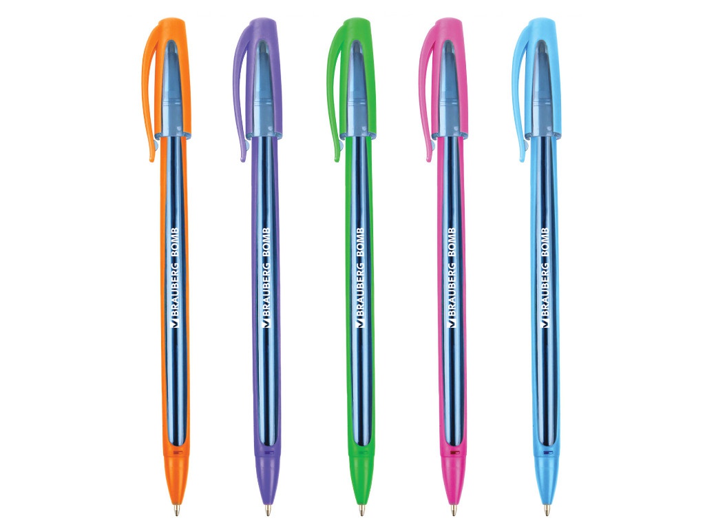 

Набор ручек шариковых Brauberg Bomb GT Color 143346, синяя, 4 шт., 143346