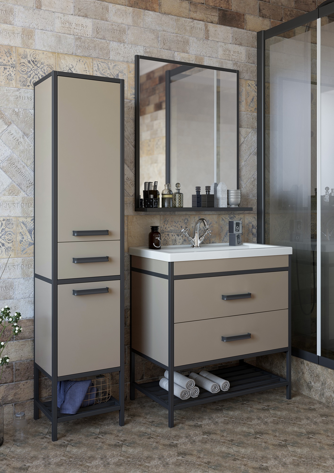 

Sanflor Мебель для ванной Sanflor Норд 60 напольная, тауп