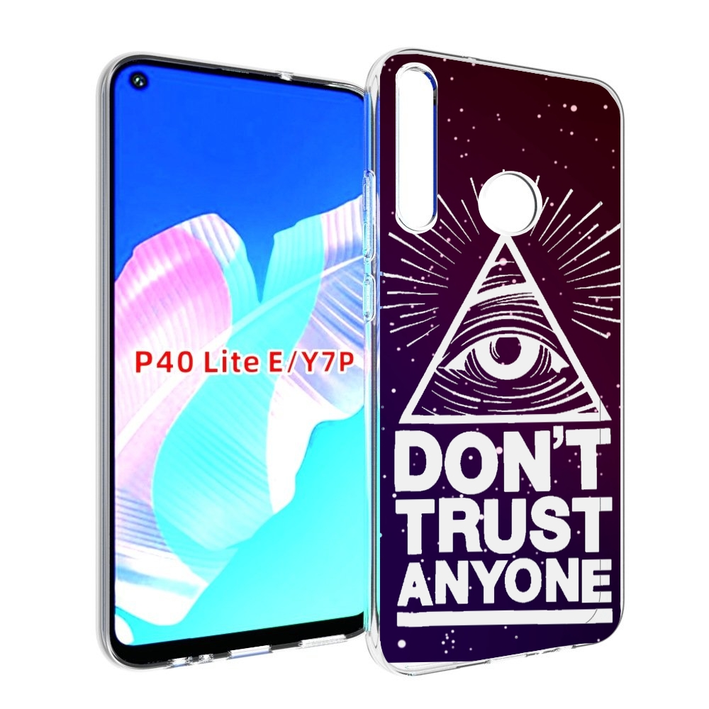 

Чехол бампер MyPads Не-доверяй для Huawei P40 Lite E, Прозрачный, Tocco