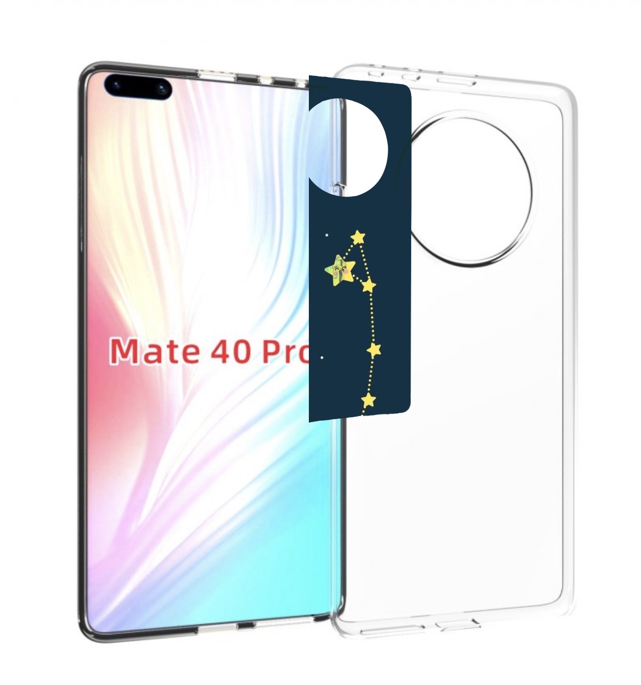 

Чехол MyPads знак зодиака рыбы 1 для Huawei Mate 40 Pro (NOH-NX9), Прозрачный, Tocco