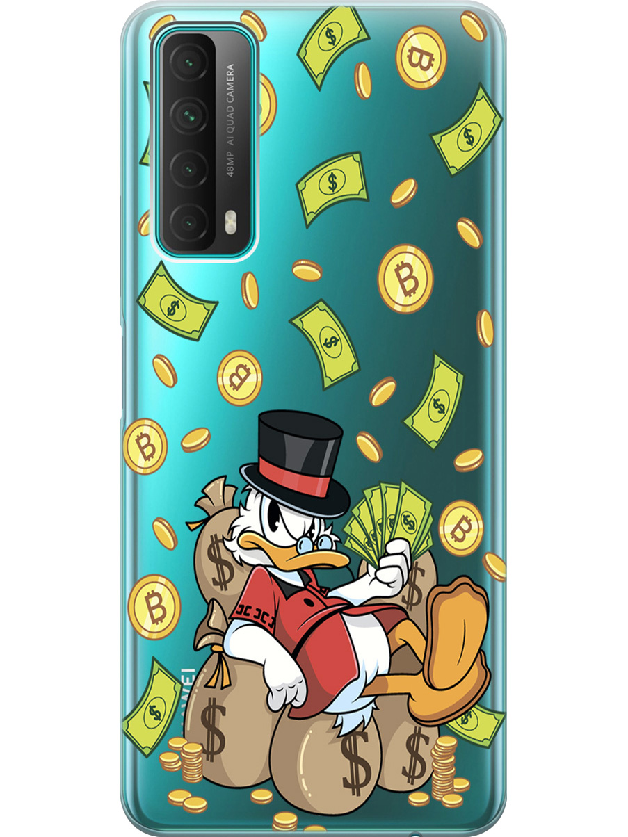 

Силиконовый чехол на Huawei P Smart (2021) с принтом "Богатый Скрудж" прозрачный, Прозрачный;белый;зеленый, 723603071