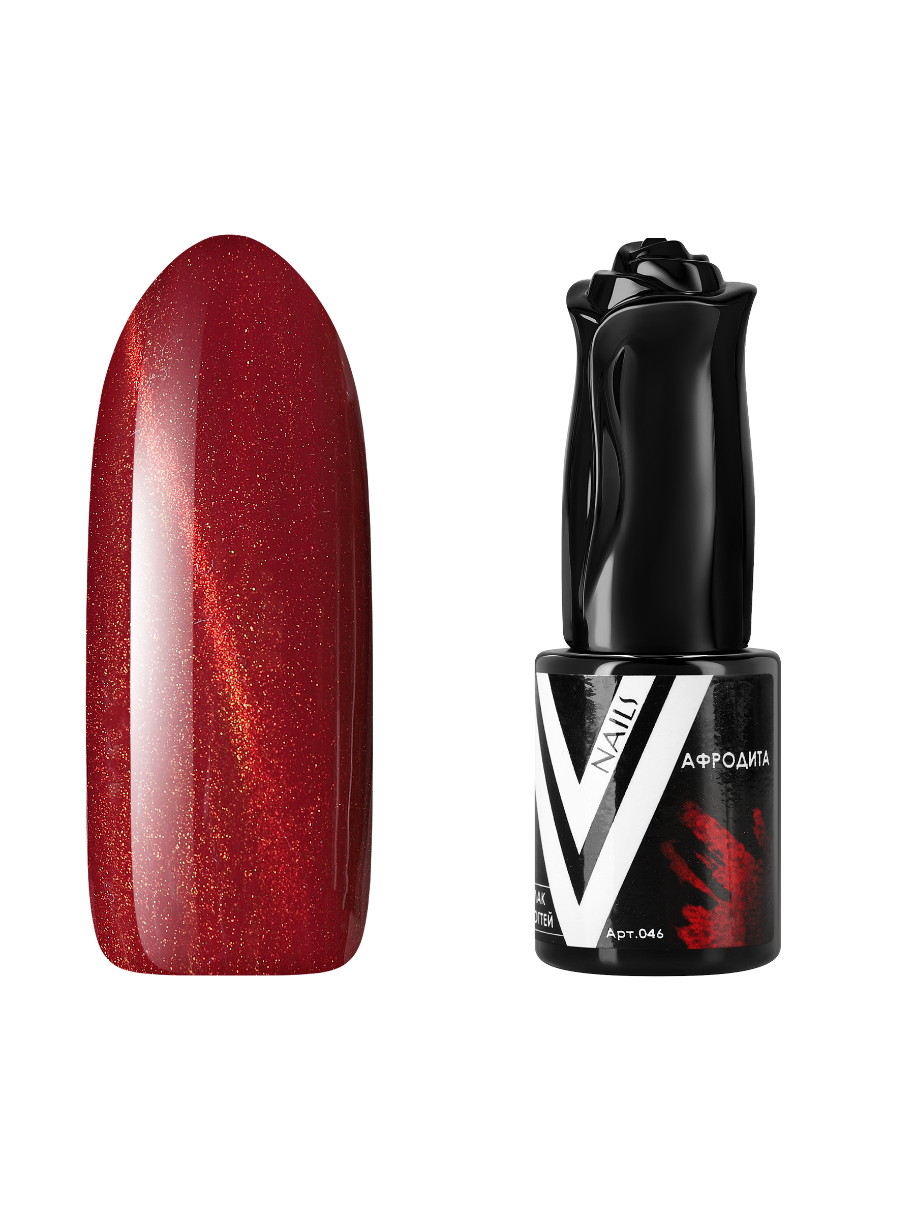Гель-лак с перламутром Vogue Nails кошачий глаз магнитный плотный, бордовый красный, 10 мл