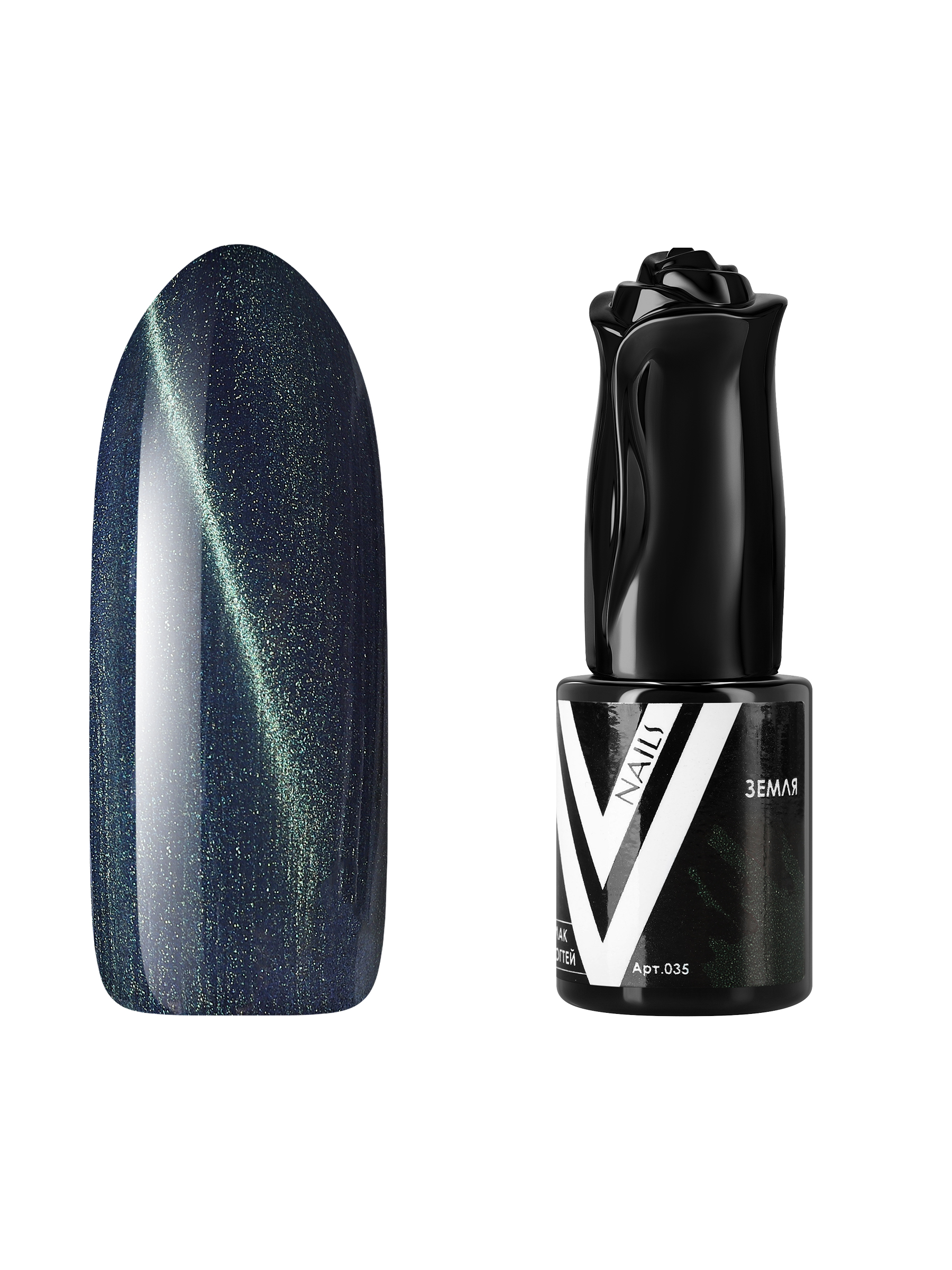 

Гель-лак с перламутром Vogue Nails кошачий глаз, магнитный, полупрозрачный, синий, 10 мл