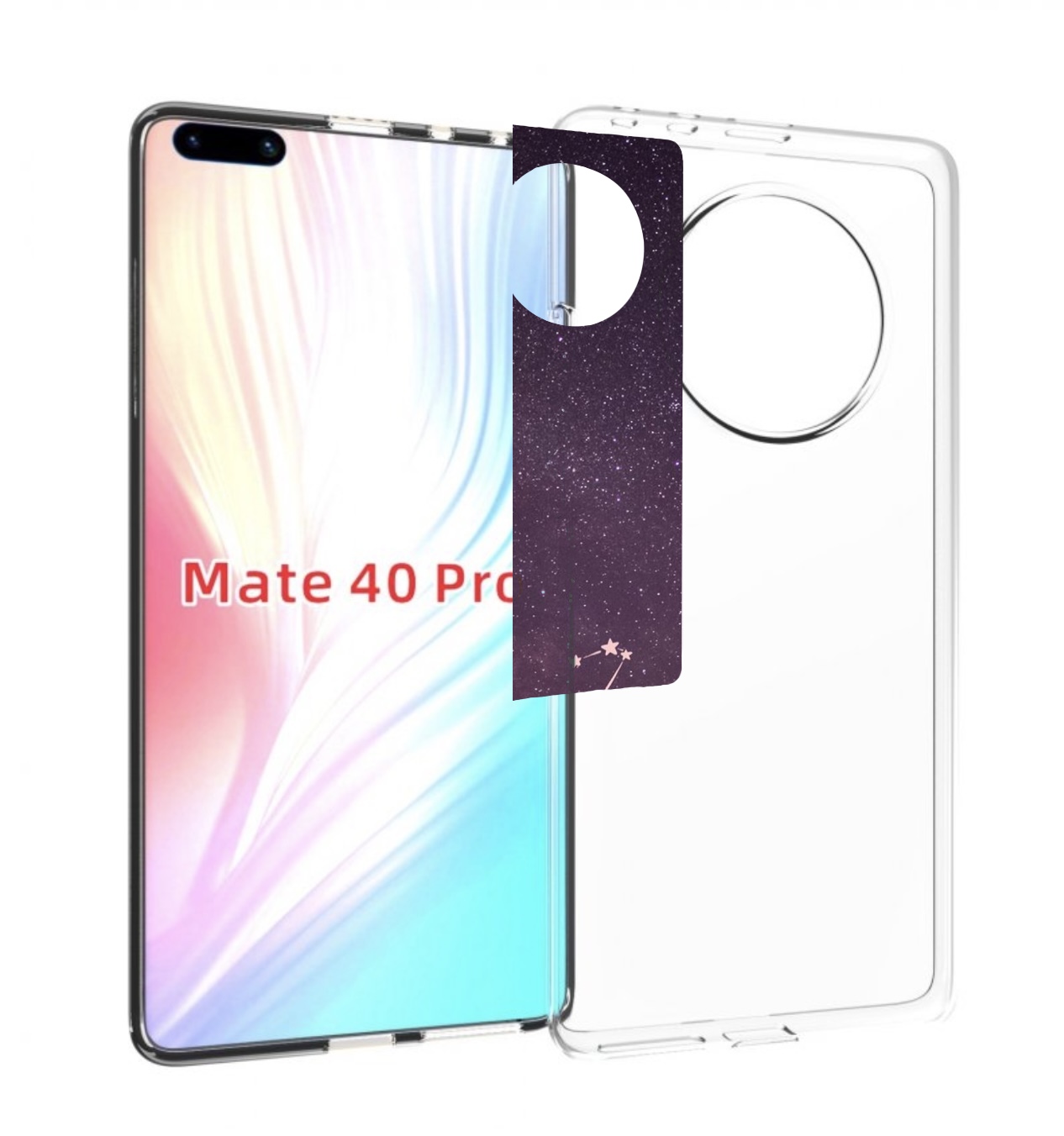 

Чехол MyPads знак зодиака скорпион 4 для Huawei Mate 40 Pro (NOH-NX9), Прозрачный, Tocco