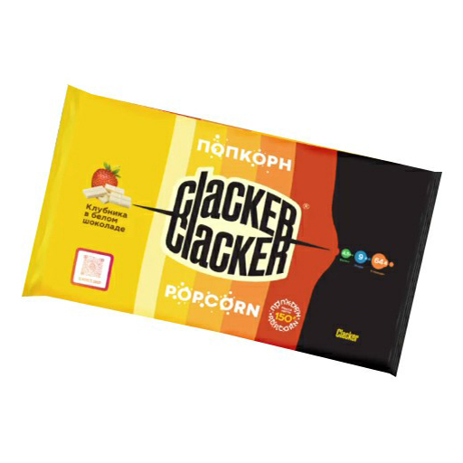 

Попкорн Clacker со вкусом Клубника в белом шоколаде 150 г