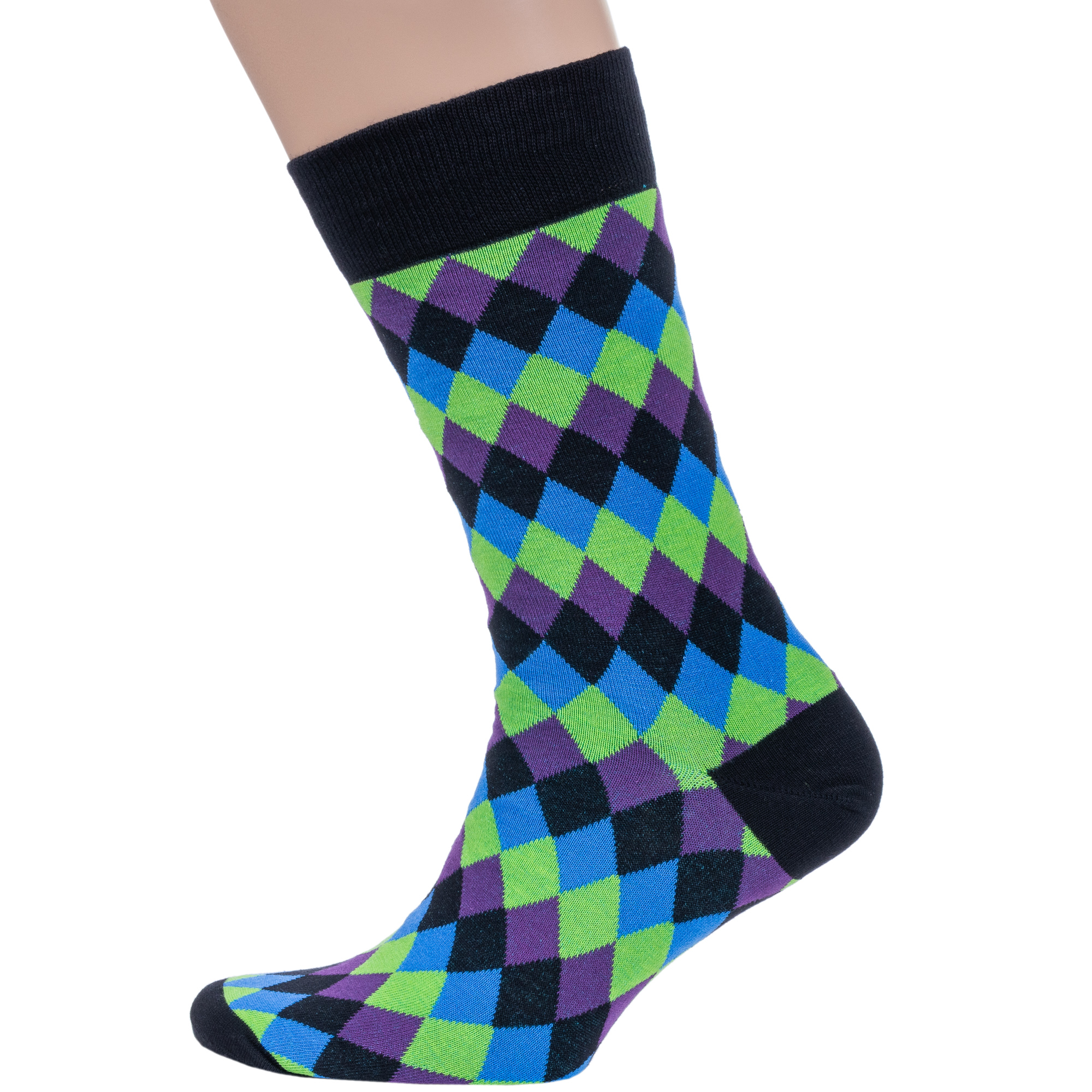 

Носки мужские Grinston socks 18D3 разноцветный/фиолетовый 27, 18D3