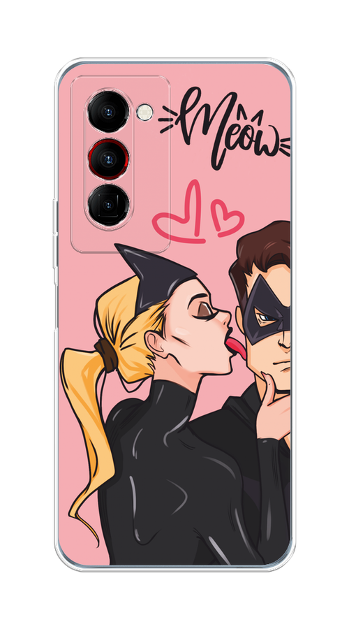

Чехол Awog на Tecno Camon 18 Premier "Kiss of Cat Woman", Розовый;черный;бежевый, 300850-1
