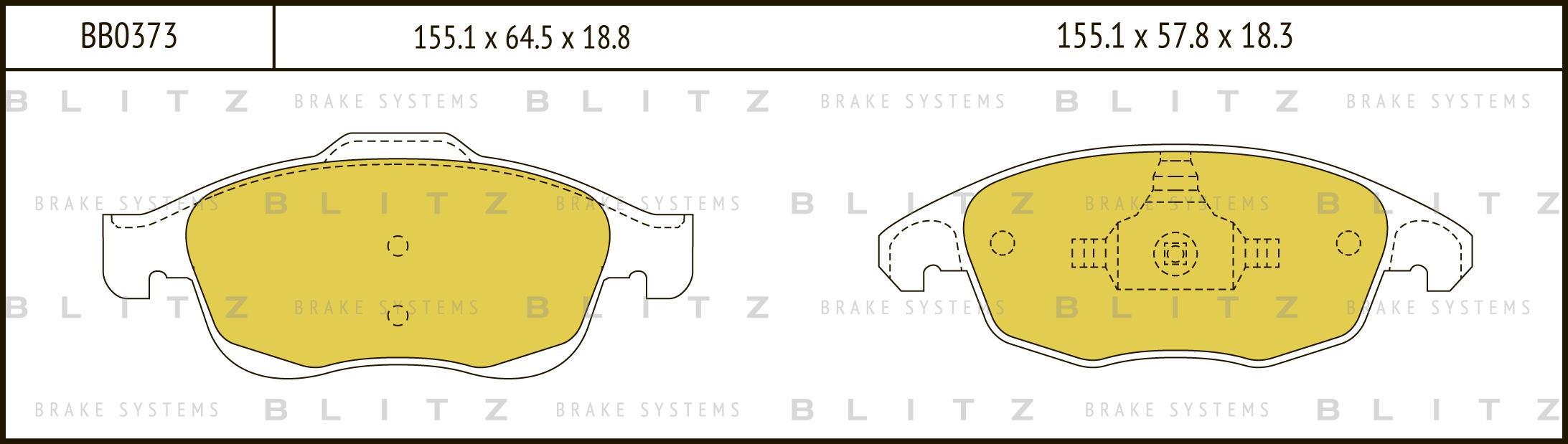 

Тормозные колодки BLITZ дисковые для Citroen C4 2007- bb0373