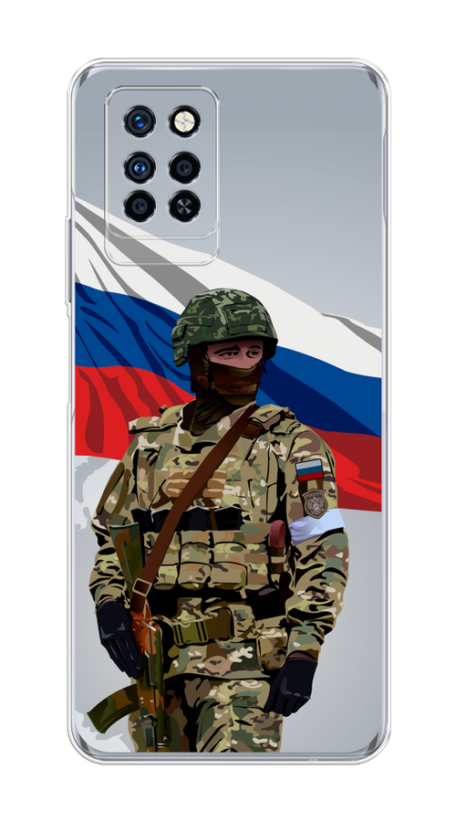 

Чехол Awog на Infinix Note 10 Pro "Солдат с флагом", Белый;синий;красный;зеленый, 3100150-1