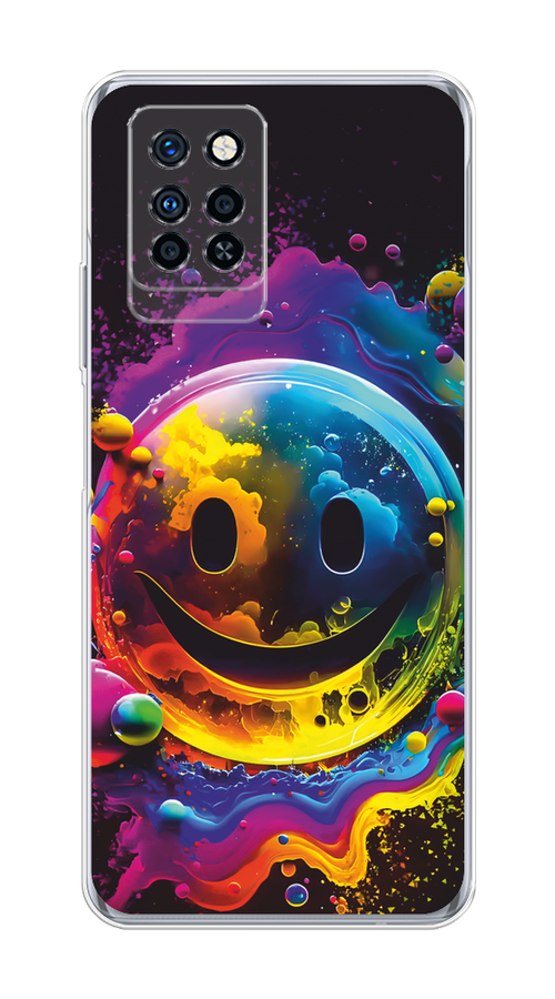 

Чехол Awog на Infinix Note 10 Pro "Кислотный смайл", Фиолетовый;желтый;синий, 3100150-1