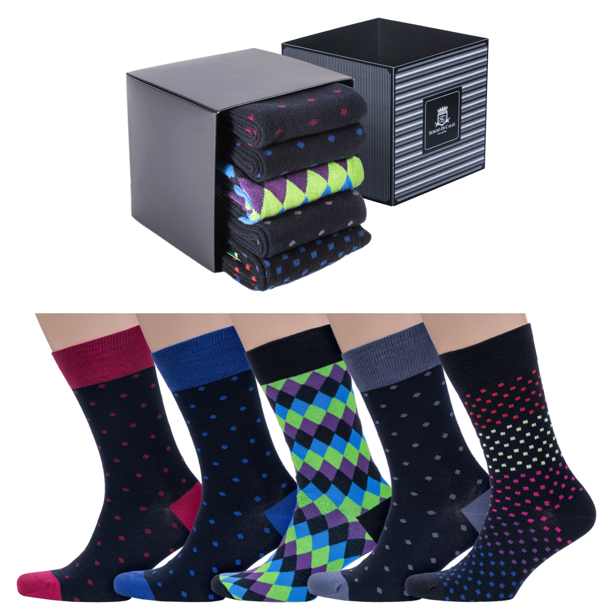 Набор носков мужской Grinston socks PG-18D1/2/3-5 мультиколор 25