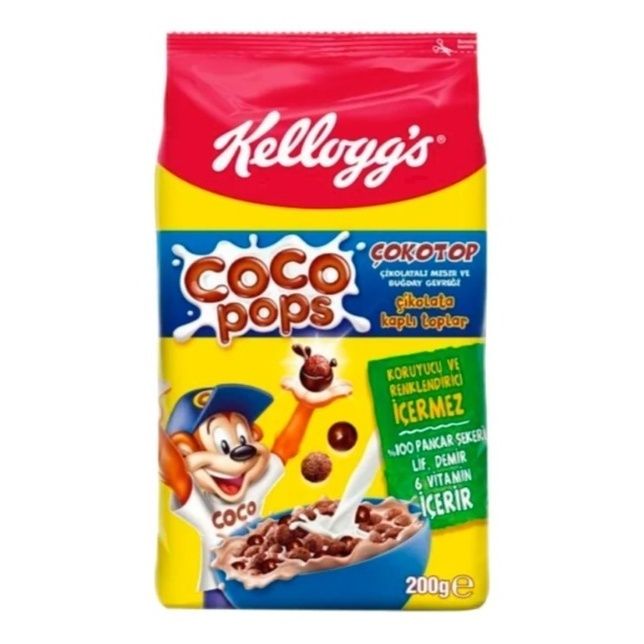 Шарики Kelloggs Coco Pops Cokotop кукурузные в глазури 200 г 189₽