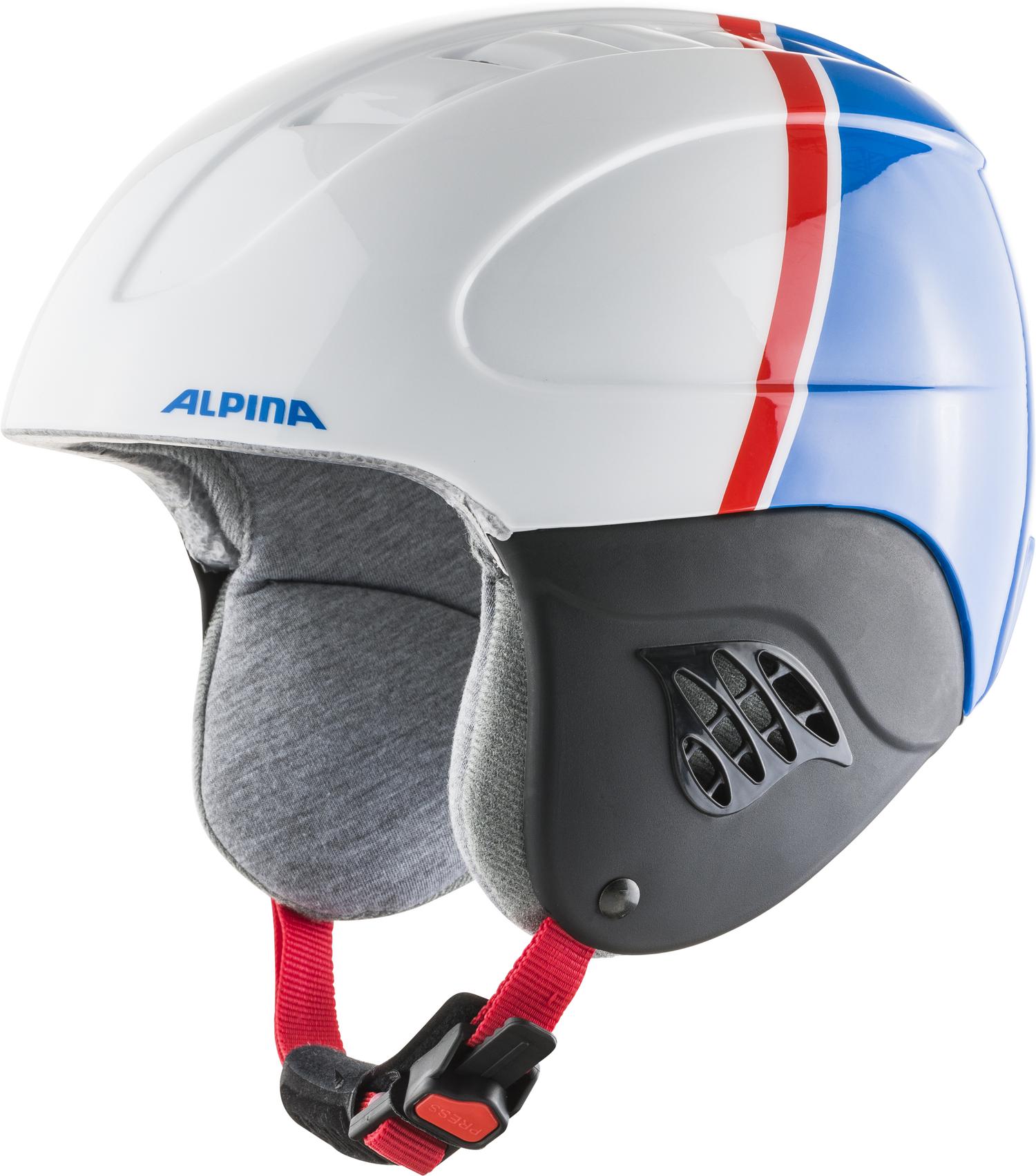 фото Горнолыжный шлем alpina carat 2021, blue/red/white, m