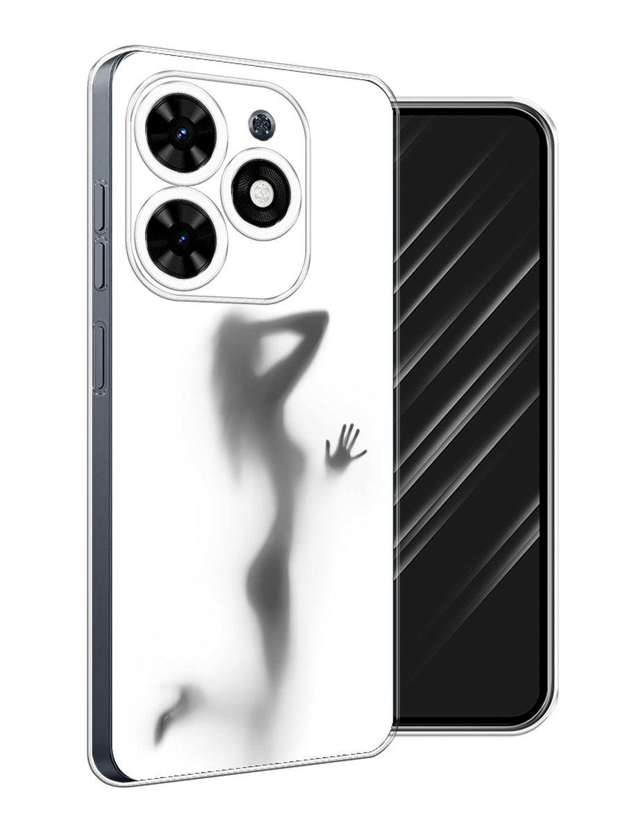 

Чехол Awog на Tecno Spark Go 2024 "Стекло в душе", Белый;серый;черный, 304650-1