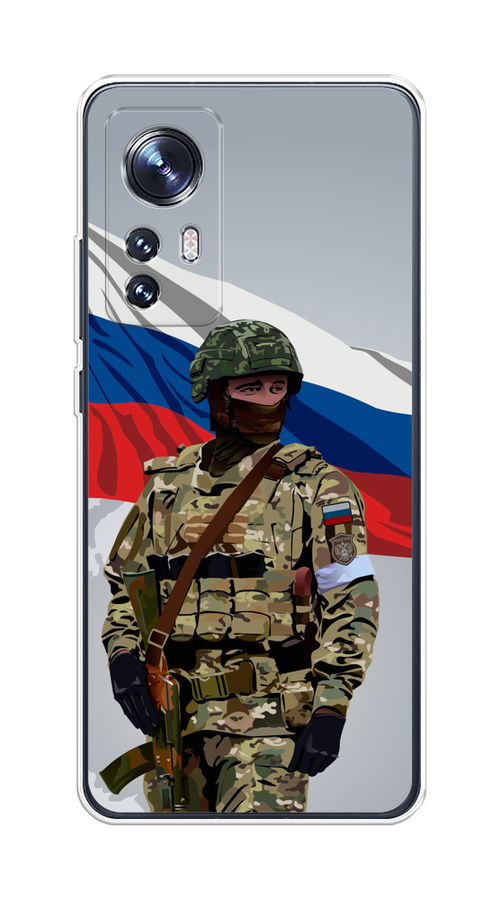 

Чехол Awog на Xiaomi 12/12X/12S "Солдат с флагом", Белый;синий;красный;зеленый, 312950-1
