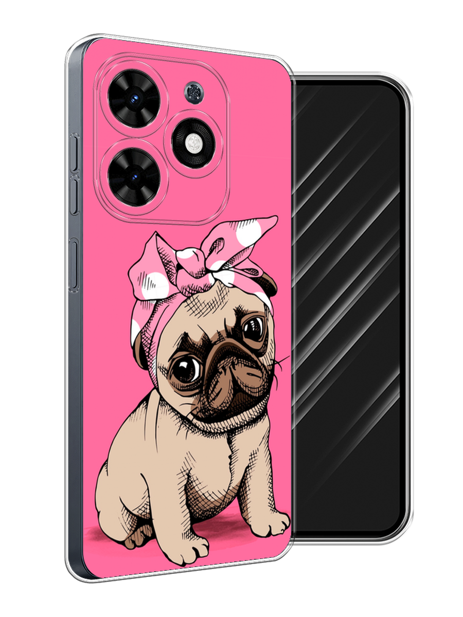 

Чехол Awog на Tecno Spark Go 2024 "Dog Pin-Up", Розовый;бежевый, 304650-1